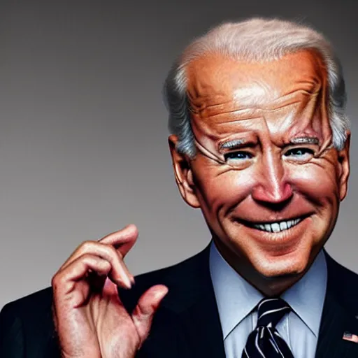 Image similar to A portrait of Joe Biden, Enameling
