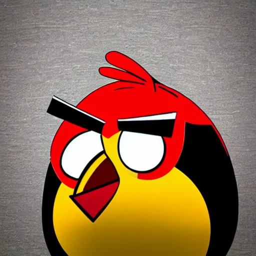 Image similar to angry bird in cool clothes