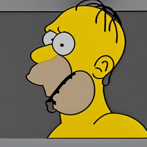 Image similar to homer simpson in the style of south park