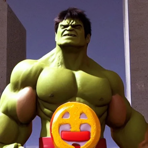 Prompt: The Hulk as a Mcdonald’s employee