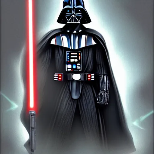 Prompt: darth vader as a redeemed jedi knight, concept art