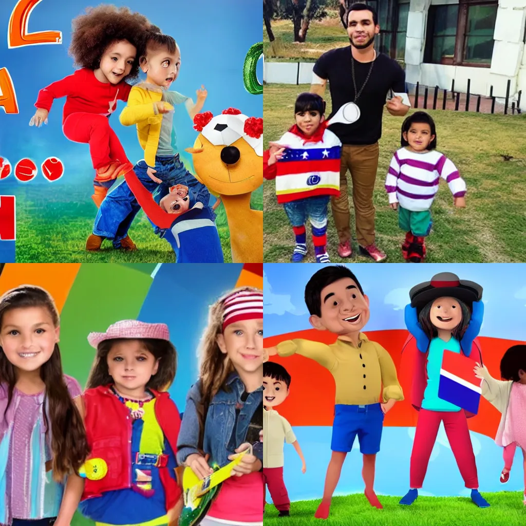 Prompt: 31 minutos chilean kid show