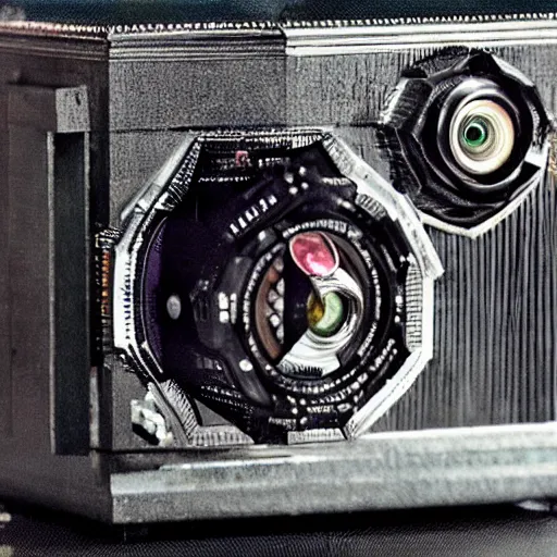 Image similar to an extremely complicated camera from an alternate timeline