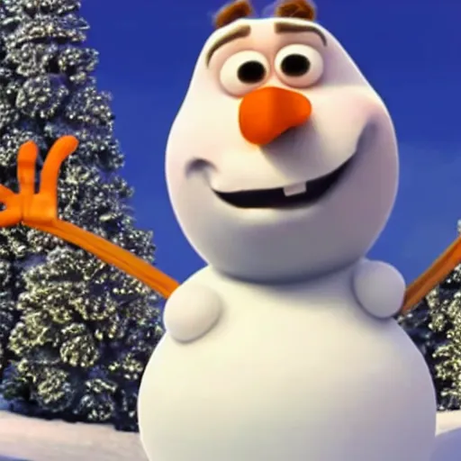 Prompt: donald trump as olaf the snowman. pixar animation. detaild.