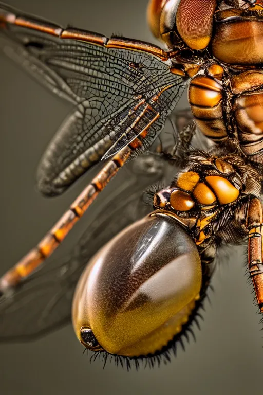 Prompt: a macro photograph of a cyborg dragonfly by adam gor, by javier ruperez, 8 k