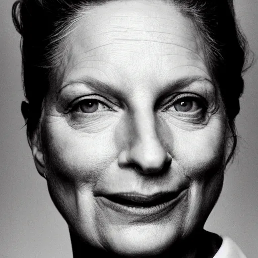 Prompt: face portrait of a swedish politician from the conservative party, photo by annie leibovitz