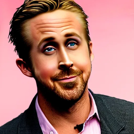 Prompt: ryan gosling turning into a cat