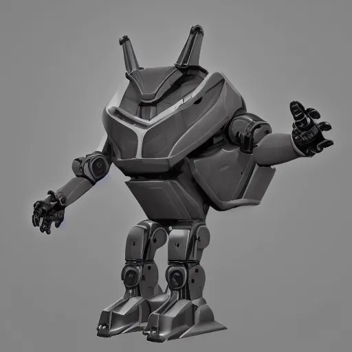 Image similar to hard surface, robotic platform, based on realistic low poly convex shape, 6 claws, symmetric, unreal engine