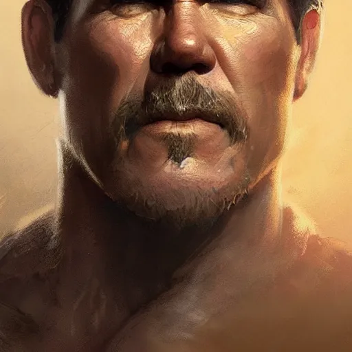 Image similar to A portrait of josh brolin, Magic the Gathering art, art by greg rutkowski, matte painting, trending on artstation