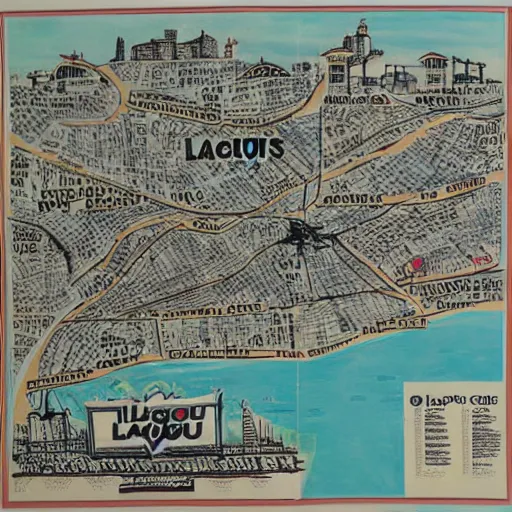 Image similar to map of lagos by fela kuti