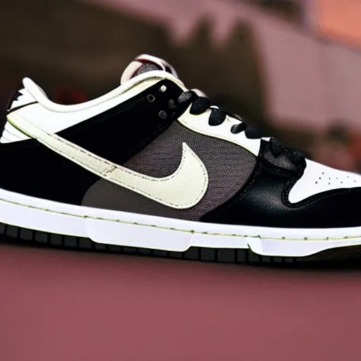 Image similar to a pair of nike dunk low panda photograph