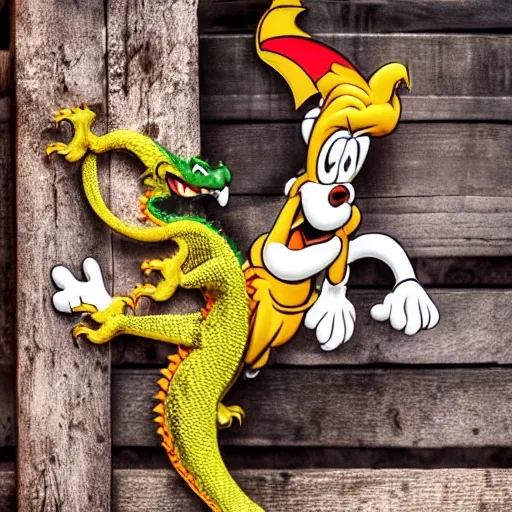 Image similar to goofy as a dragon, cinematic, detailed, rustic, award winning, dark, sharp focus