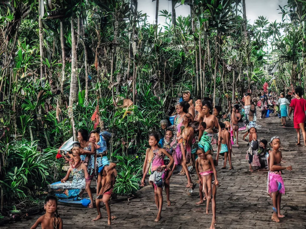 Image similar to a photo of futuristic bali island in the year 2 0 5 0, perfect faces, 5 0 mm, award winning photography