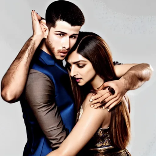 Image similar to depika padukone slapping Nick Jonas