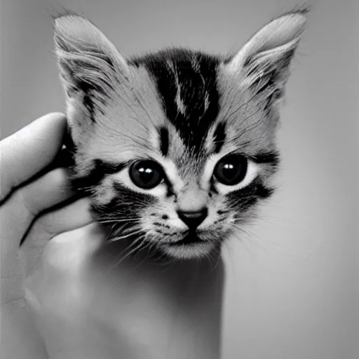 Prompt: very tiny kitten, electron microscopy photography