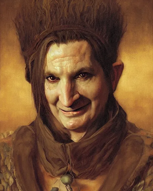 Image similar to frame portrait of ted cruz, court jester in renaissance era, fantasy 3 d render, masterpiece, by donato giancola and greg rutkowski and wayne barlow and zdzisław beksinski, high contrast, realistic face