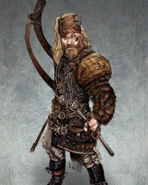 Image similar to steampunk viking warrior