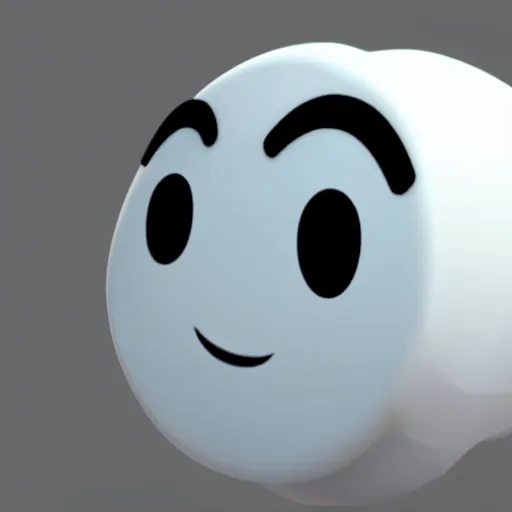 Prompt: 3d render of an emoji that is shitting itself