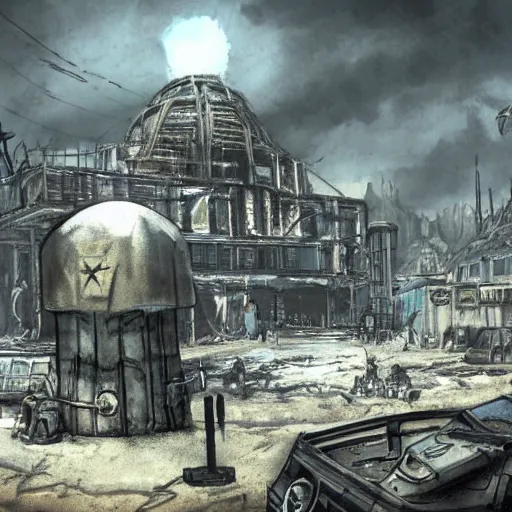 Image similar to Fallout concept art