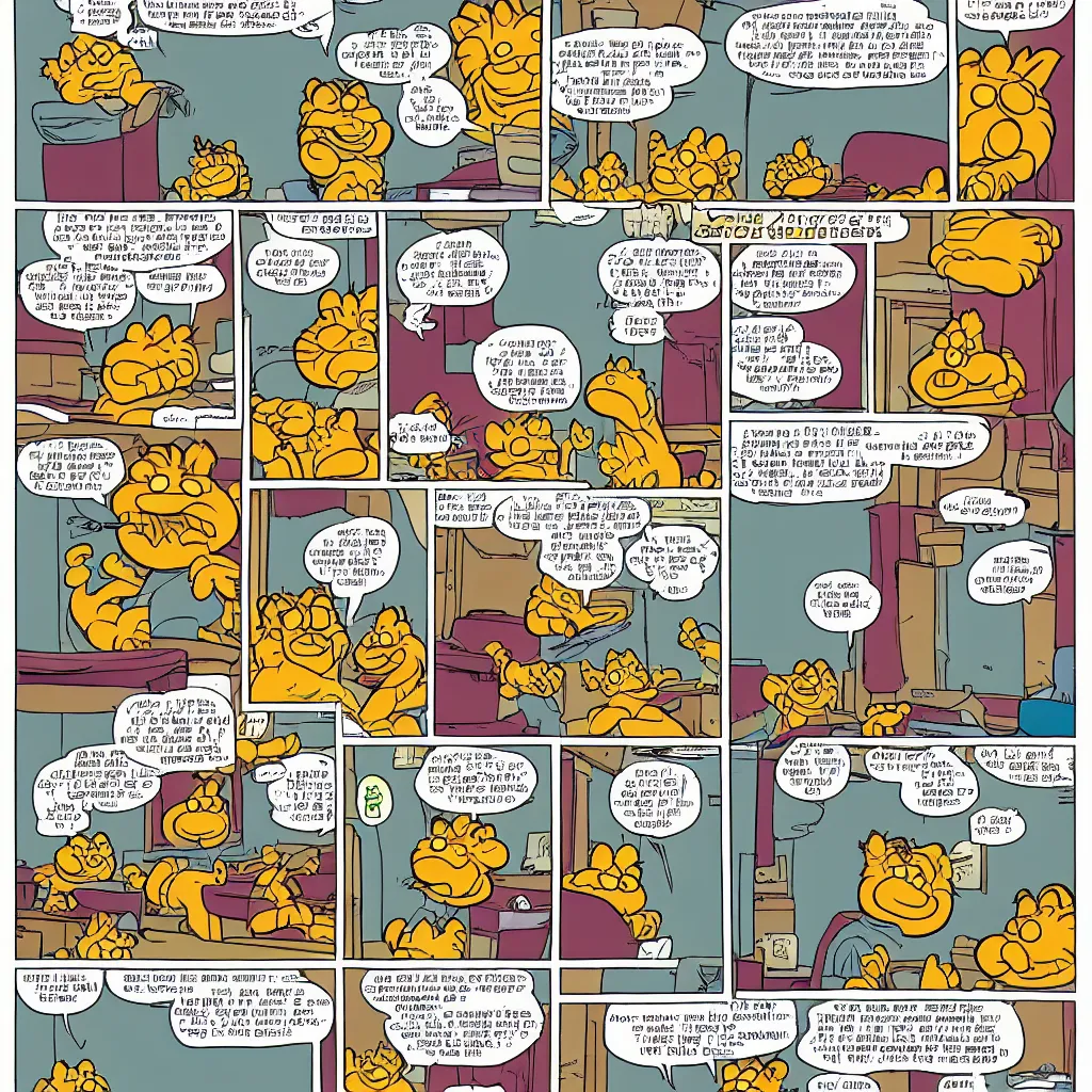 Image similar to garfield comic strip