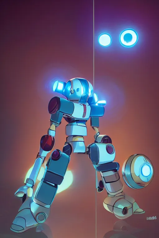 Image similar to metabots medabots medarotto medarot robot minimalist comics, behance hd by jesper ejsing, by rhads, makoto shinkai and lois van baarle, ilya kuvshinov, rossdraws global illumination ray tracing hdr radiating a glowing aura