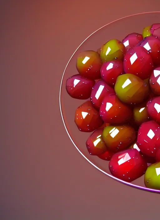 Prompt: photo multycolor jujube in style swarovski, concept art, octan render, unreal engine, 8 k resolution, realistic, macro, cinematic lighting, sharp focus