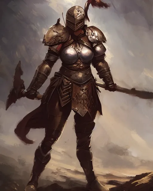 realistic female plate armor