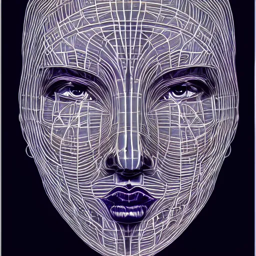 Prompt: portrait of an embodied artificial intelligence, multiple details, symmetrical face, art by artgem elegant, sexy