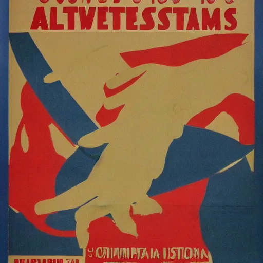 Prompt: Communist States of America, alternate history, 1955 propaganda art, USSA, Communist America art, 1950s