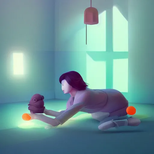 Image similar to hsiao - ron cheng style, vfx art, unreal engine render, claymation style, colourful, volumetric light, digital painting, digital illustration, dramatic light,