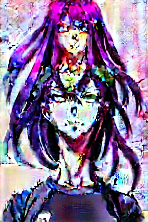 Prompt: style of madhouse studio anime, black lagoon manga, loish, artgerm, rafael albuquerque comic art, portrait of revy from black lagoon, symmetrical eyes and symmetrical face, jean shorts, white tank top, sarcastic evil smirk on face, purple hair