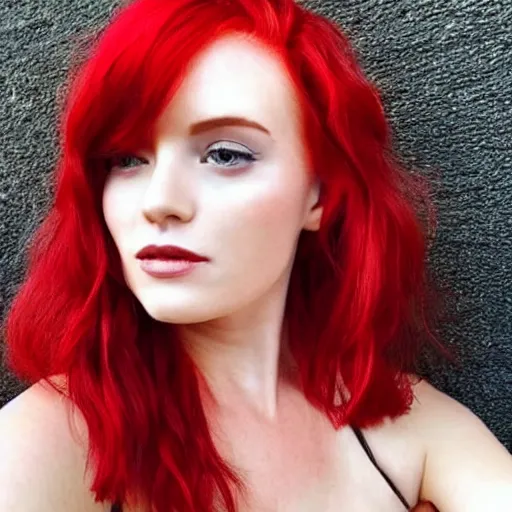 Image similar to a very beautiful woman with red hair