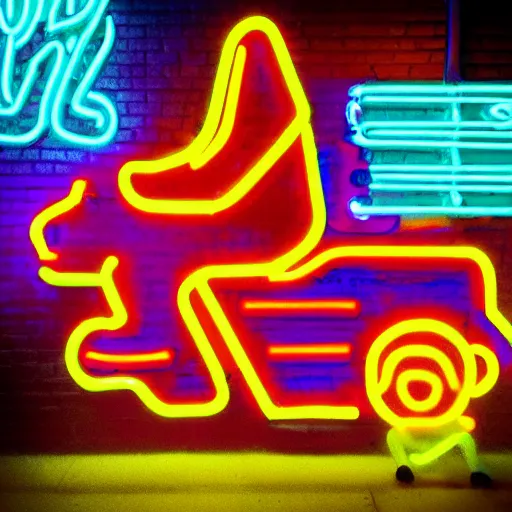 Prompt: neon rider