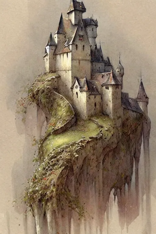 Image similar to (((((1950s castle. muted colors.))))) by Jean-Baptiste Monge !!!!!!!!!!!!!!!!!!!!!!!!!!!