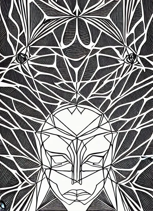 Prompt: symmetry! human intelligence online, intricate, elegant, highly detailed, concept art, smooth, sharp focus, lineart, illustration, shadows, penned with thin black on white, 8 k