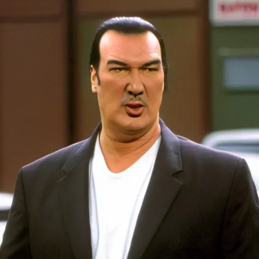 Image similar to steven seagal appearing in tv series seinfeld