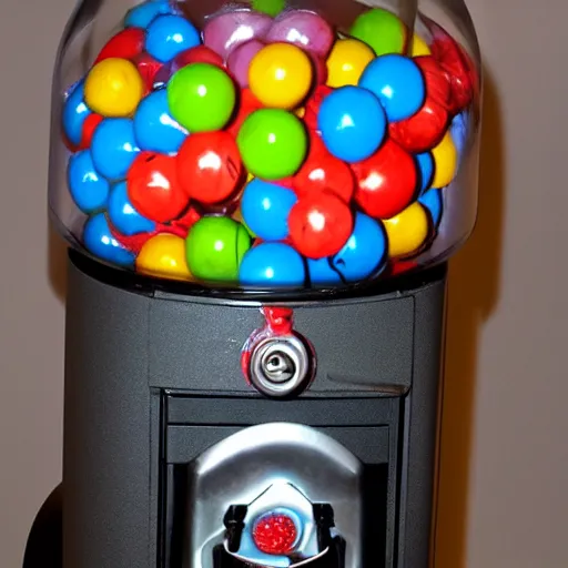 Image similar to gumball machine full of eyeballs instead of gumballs