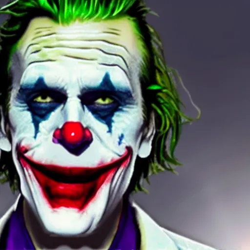 Image similar to the joker failing at standup, realistic, 4 k.