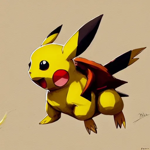 Prompt: concept art of pikachu, highly detailed painting by dustin nguyen, akihiko yoshida, greg tocchini, greg rutkowski, cliff chiang, 4 k resolution, trending on artstation, 8 k