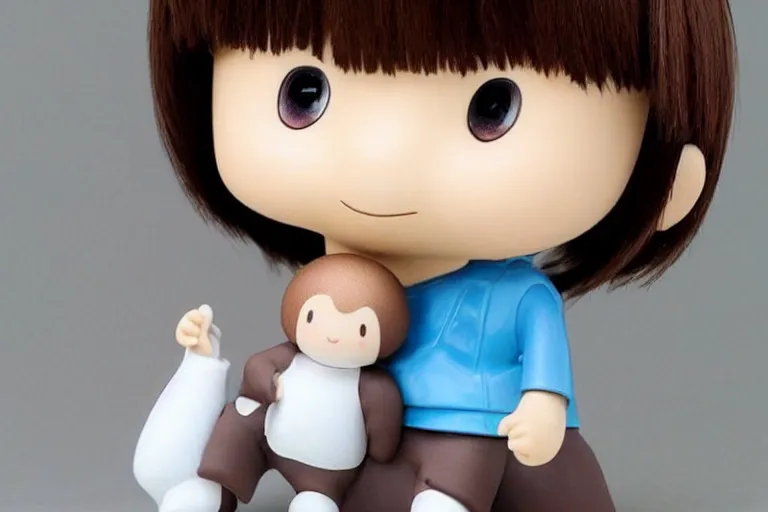 Image similar to sougo okita, short brown hair, kewpie, kawaii