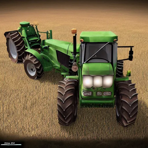 Image similar to tractor with armor and weapons, realistic, detailed