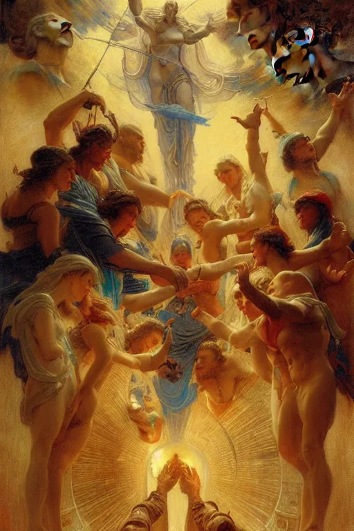 Image similar to the nine spheres of heaven from dante's divine comedy. highly detailed painting by gaston bussiere, craig mullins, j. c. leyendecker 8 k