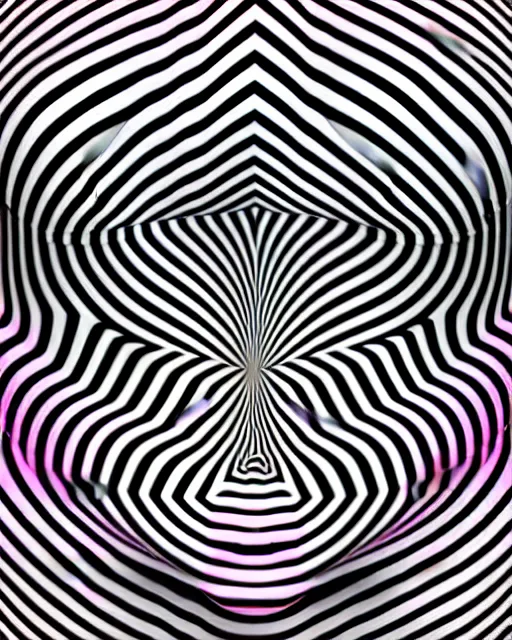 Image similar to a beautiful female face made of illusory motion dazzle camouflage perlin noise optical illusion