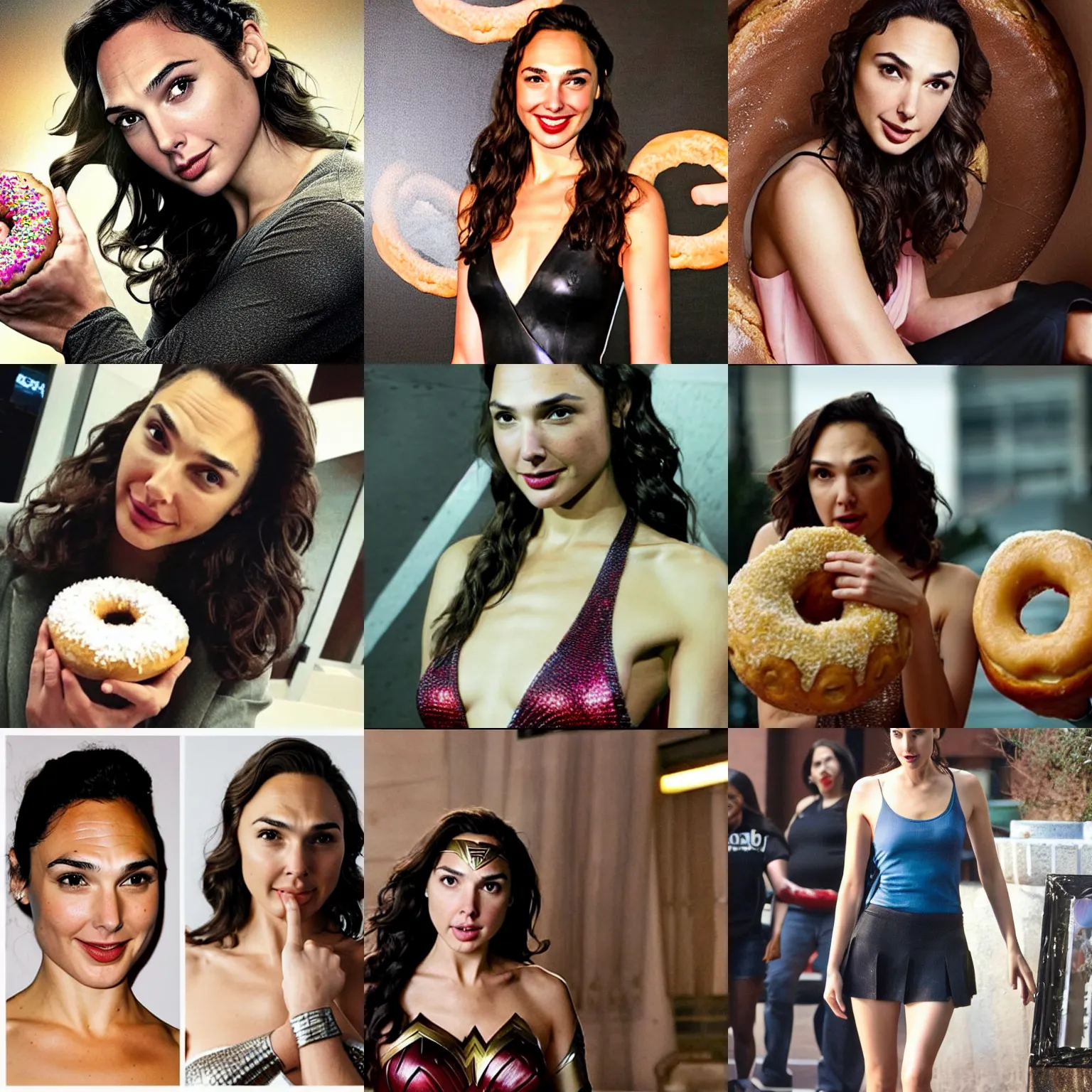 Prompt: gal gadot as a donut