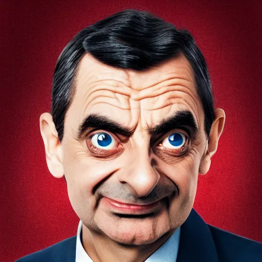 Image similar to mr bean as funny epic war hero, movie poster, 8 k hd,