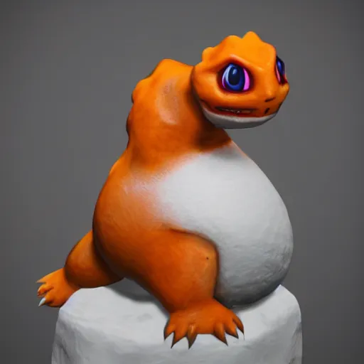 Prompt: ice sculpture of charmander, no coloring, concept art, octane render, unreal engine 5, highly detailed, high quality, 8 k, soft lighting, realistic face, path traced