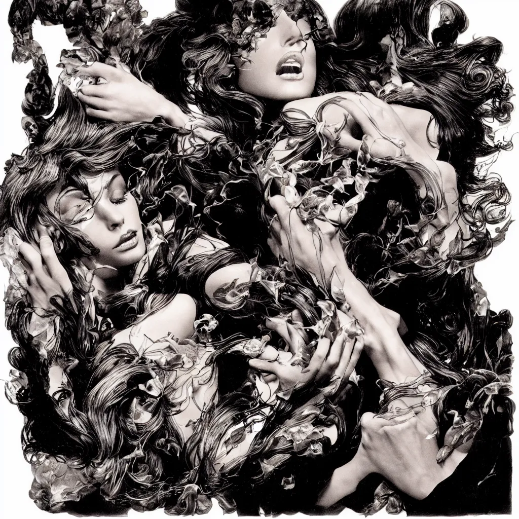 Image similar to fragrance advertising campaign by bernie wrightson