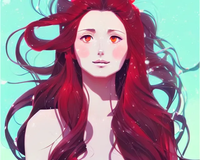 Prompt: a ultradetailed beautiful panting of rin tohsaka with flowing hair, 1 / 4 portrait, by conrad roset, greg rutkowski and makoto shinkai, rin, fate, trending on artstation