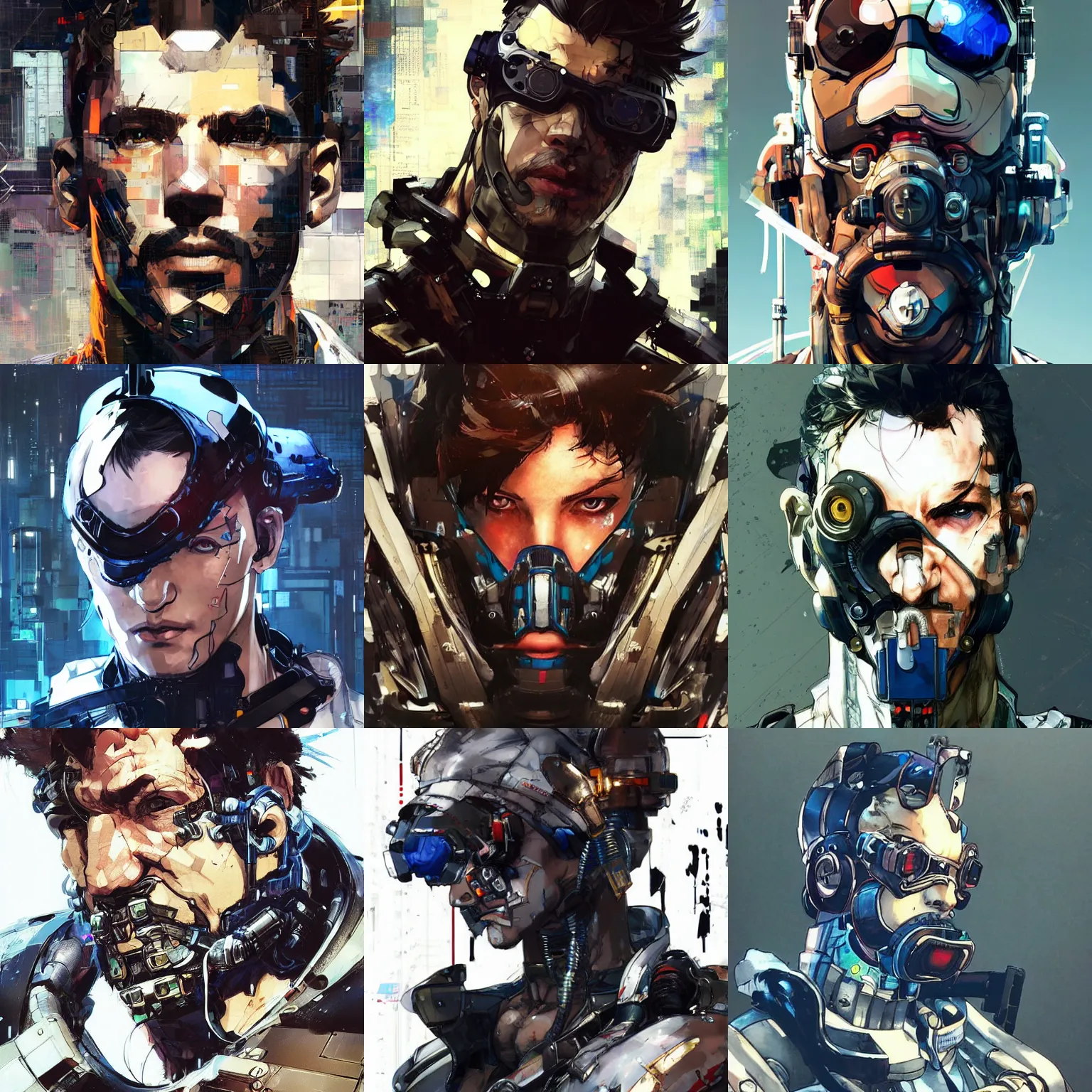 Prompt: a beautiful side portrait of a cyber steam plumber. he carries his tools. art by yoji shinkawa and sandra chevrier, trending on artstation, award - winning, perfect composition.