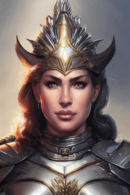 Image similar to amazon valkyrie athena, d & d, fantasy, portrait, highly detailed, headshot, digital painting, trending on artstation, concept art, sharp focus, illustration, art by artgerm and greg rutkowski and magali villeneuve